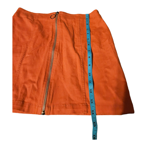 Forever 21 Small Orange Full Zip Mini Skirt - Picture 6 of 7